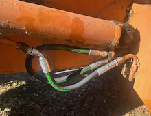 Case Backhoe Loader Hoses after repair