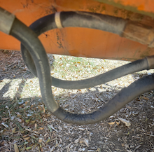 Case Backhoe Loader Hoses before repair