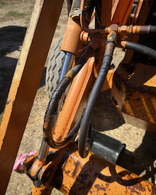 Case Backhoe Loader Rehose before repair