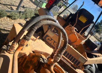Case backhoe before